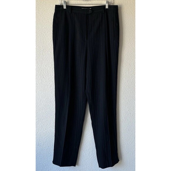 Garfield & Marks Pants - Garfield & Marks Sydney Trouser Black Pinstriped Pants Women's Size 14 Slacks